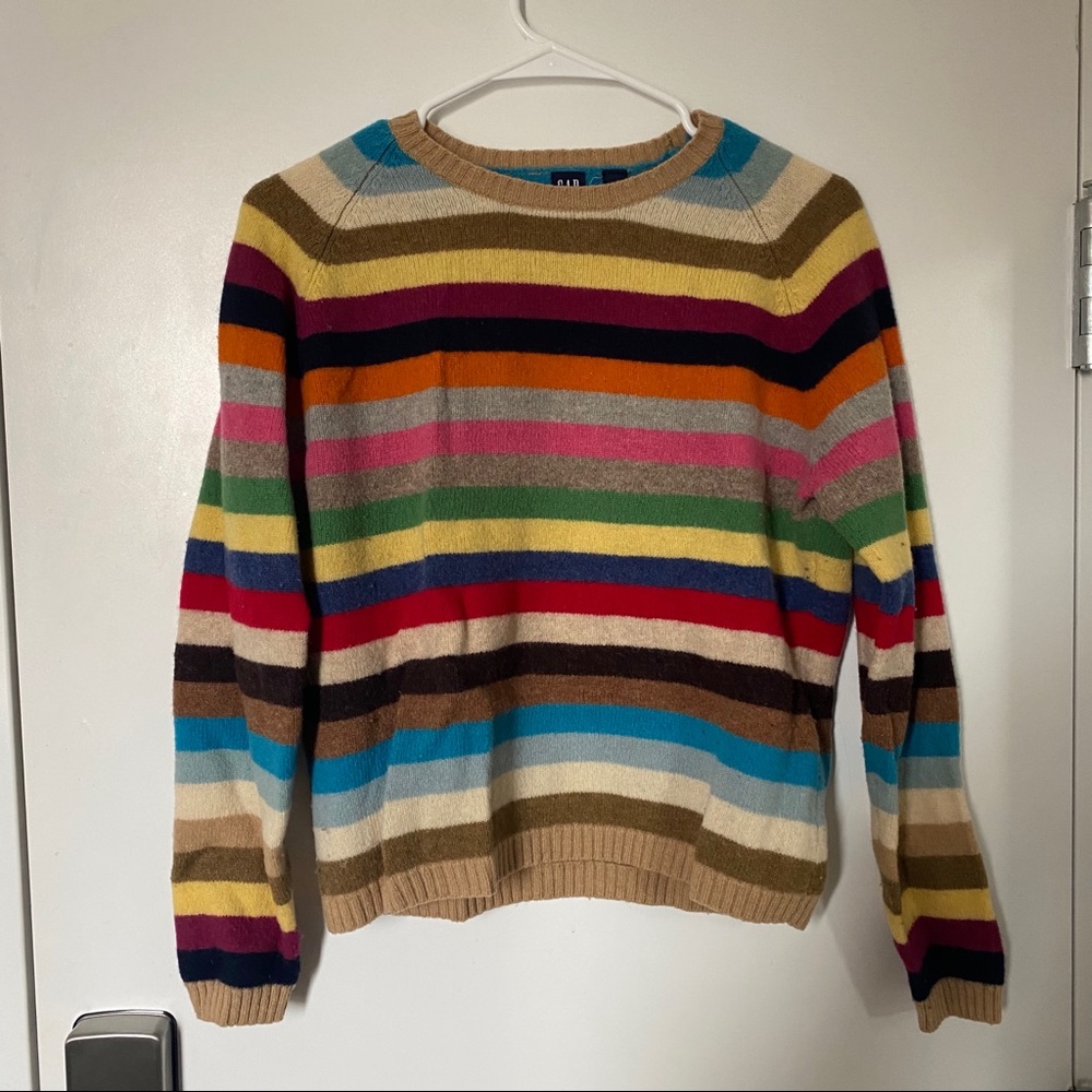 Gap Multicolor Wool Striped Sweater Size XL
